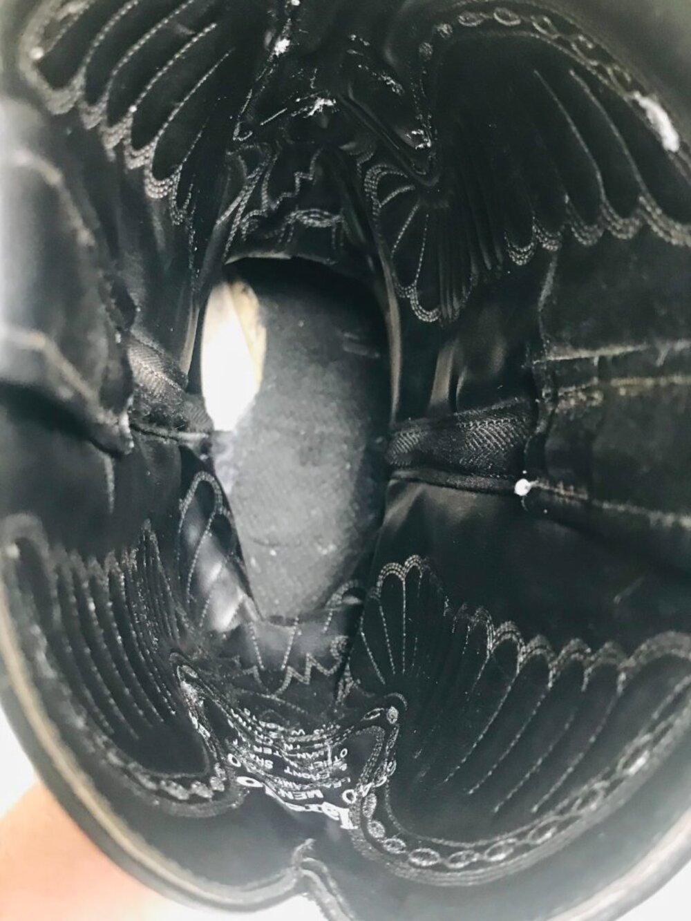 Laredo 6840 Men’s Gainesville Western Cowboy Boots Sz 10 EW Black Leather Eagle - Picture 10 of 16